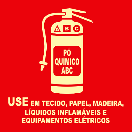 Placa Extintor Pó Químico ABC Modelo 2 – E5 PQS ABC MOD2