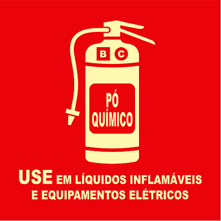 Placa Extintor Pó Químico Modelo 2 – E5 PQS MOD2
