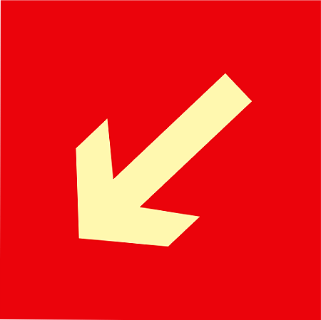 Placa Seta Diagonal à Direita / Esquerda – E15/E16