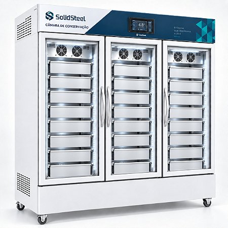 Refrigerador/Câmara refrigerada 2 a 8°C de 1500 litros para vacinas, medicamentos, bolsas de sangue e termolábeis