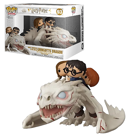 Funko Pop Gringotts Dragon 93 Harry Potter, Hermione e Ron