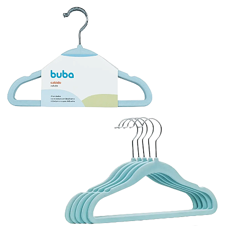 Buba Cabides em Veludo Kit com 5 Unidades Azul