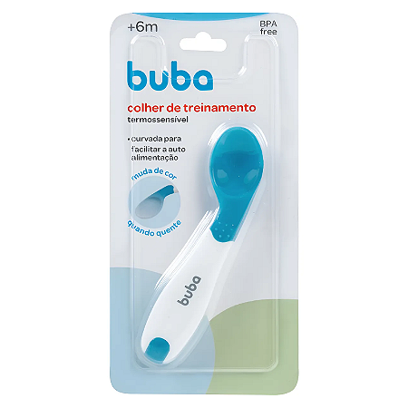 Buba Colher de Treinamento Termossenssível Azul