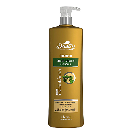 Desalfy Shampoo Linha Instantânea Óleo Café Verde 1L