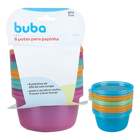Buba Kit 6 Potes para Papinha - Sortido
