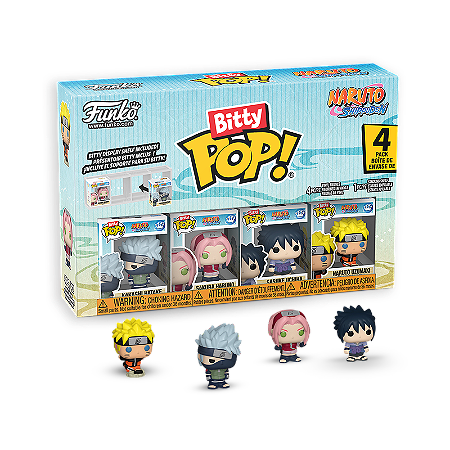 Funko Bitty Pop 4 Pack Naruto Kakashi Sakura Sasuke Equipe 7