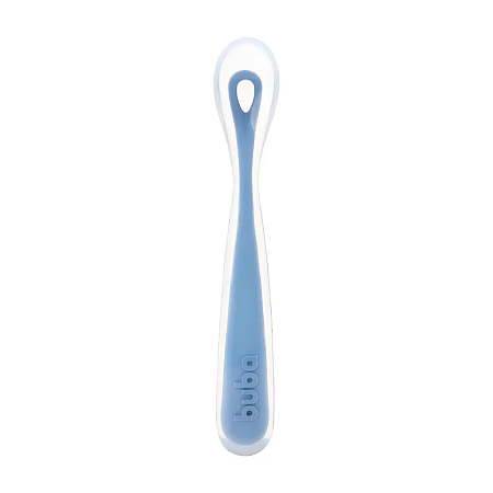Buba Colher Silicone Introdução Alimentar Azul Escuro