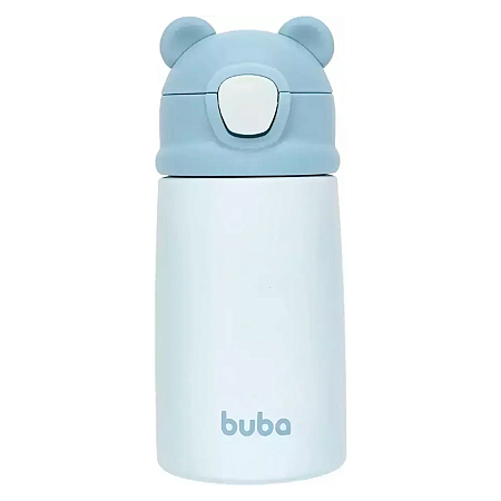 Buba Copo Térmico Infantil Parede Dupla 320ml Ursinho Azul