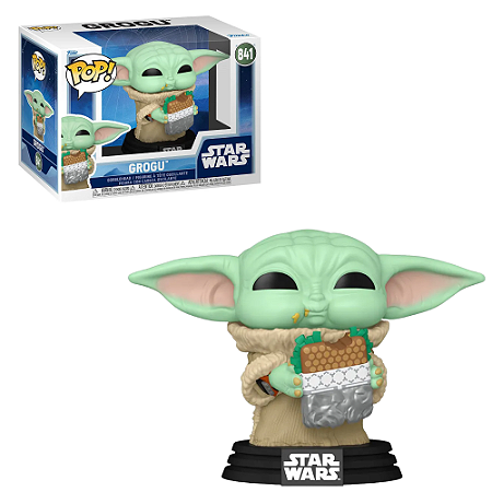 Funko Pop Grogu 841 comendo Baby Yoda Mandalorian Star Wars
