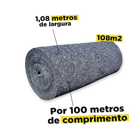 Manta Geotêxtil Para Drenagem e Jardinagem - 1,08 X 100 - 108m2