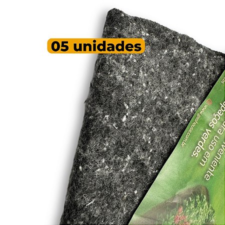 Kit 05 Unidades Manta Bidim Para Drenagem Vasos 52cm X 52cm