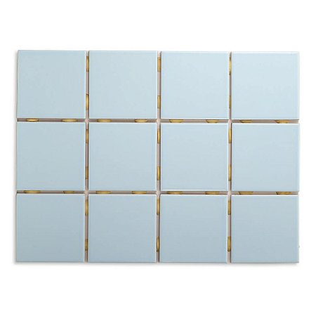 Pastilhas Cerâmicas Azul Piscina 10X10 cm - Caixa C/ 1,95m²