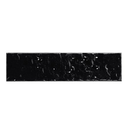 Pastilhas Cerâmicas Black Bright 06X24 cm - Caixa C/ 0,6m²