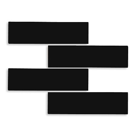 Pastilhas Cerâmicas Black Mate 07X26 cm - Caixa C/ 0,92m²
