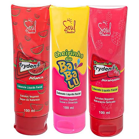 Sabonete Líquido Facial Cheirinho Melancia / Moranguinho - Soul Cosméticos