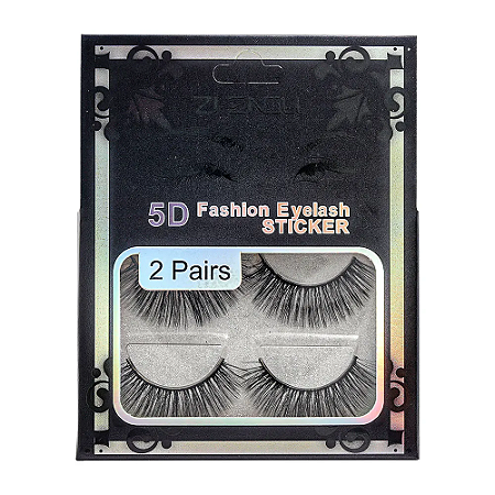 Cílios Postiços 5D 2 Pares Fashion Eyelash Sticker - Zi Engli