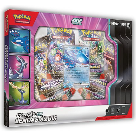 Box Coleção ex Lendas Azuis - Gato Gingado Card Shop - Pokémon TCG
