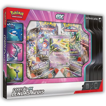 Box Coleção ex Lendas Azuis - Gato Gingado Card Shop - Pokémon TCG