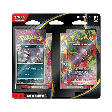 Blister Quádruplo ME02 Fogo Fantasmagórico Pokémon TCG - Gato