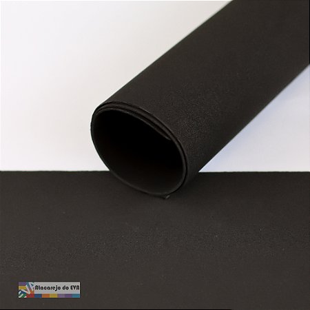 Pacote 10 Folhas EVA Liso 1,5mm 40x48cm Preto