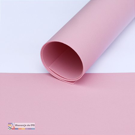Pacote 10 Folhas EVA Liso 1,5mm 40x48cm Rosa Bebê