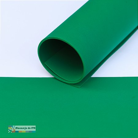 Pacote 10 Folhas EVA Liso 1,5mm 40x48cm  Verde Natal