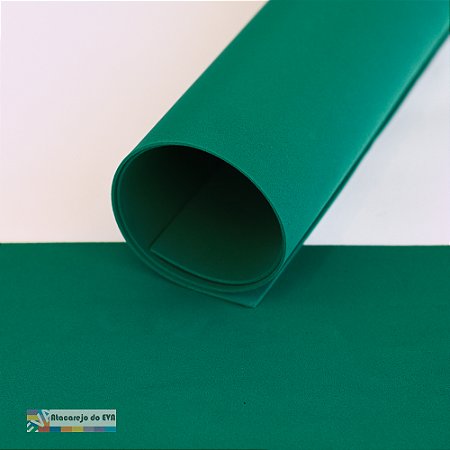 Pacote 10 Folhas EVA Liso 1,5mm 40x60cm Verde Brasil