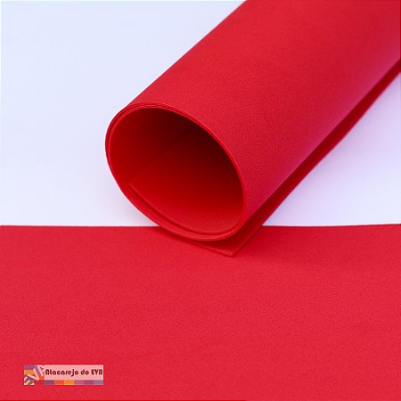 Folha EVA Liso 1,5mm 40x60cm Vermelho Carmin