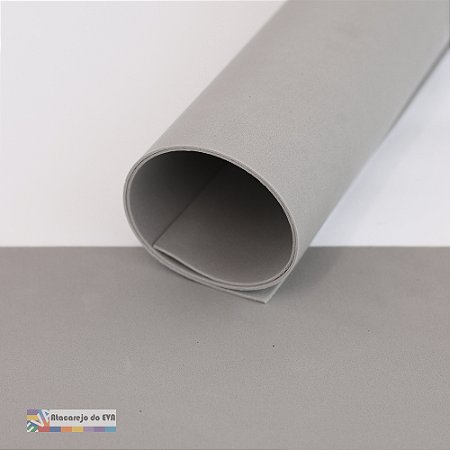Pacote 10 Folhas EVA Liso 1,5mm 40x60cm Cinza Pérola