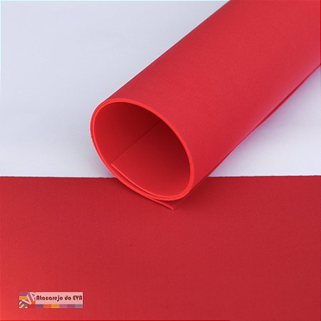Pacote 10 Folhas EVA Liso 1,5mm 40x60cm Vermelho Natal