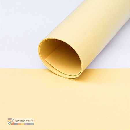 Pacote 10 Folhas EVA Liso 1,5mm 40x60cm Amarelo Bebê