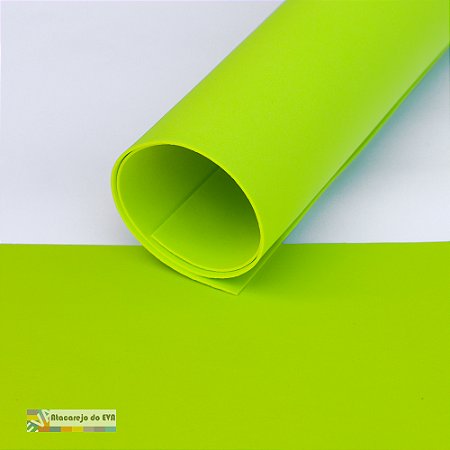 Pacote 10 Folhas EVA Liso 1,5mm 40x60cm Verde Flúor