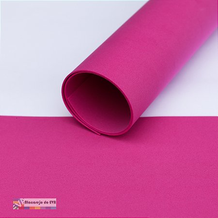 Pacote 10 Folhas EVA Liso 1,5mm 40x48cm Rosa Flúor