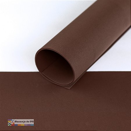 Pacote 10 Folhas EVA Liso 1,5mm 40x48cm Marrom Tabaco