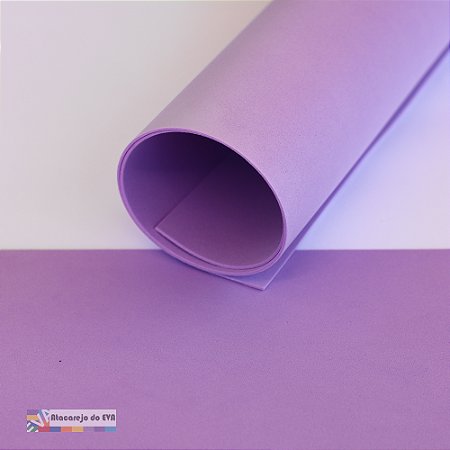 Pacote 10 Folhas EVA Liso 1,5mm 40x48cm Lilás Hortênsia