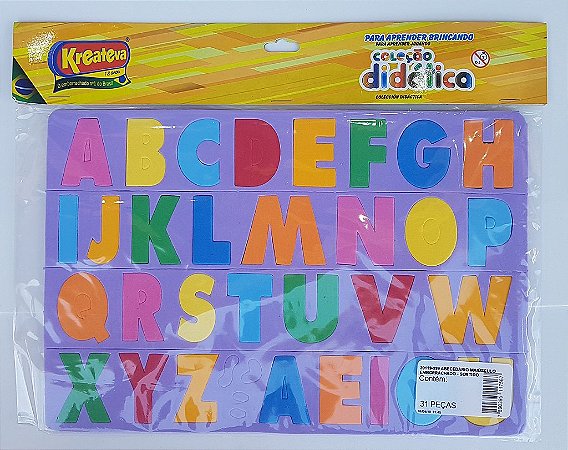 KIT 3 Unidades - Abecedário Maiúsculo 19x29cm - 5mm (Espessura)