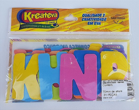 KIT 3 Unidades - Alfabeto Móvel Médio 70mm (Altura) Com 31 Peças