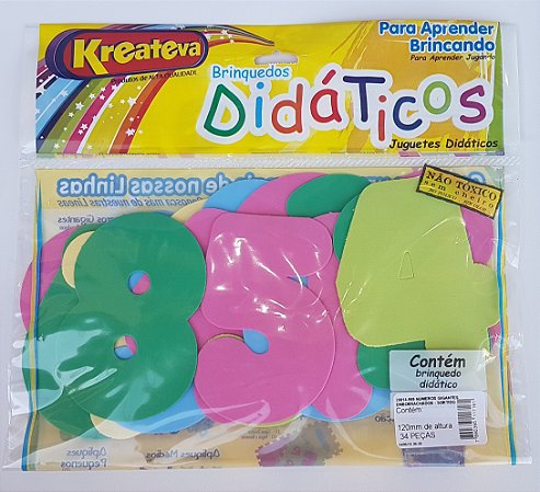 KIT 3 Unidades - Números Gigantes 120mm (Altura) Com 34 Peças