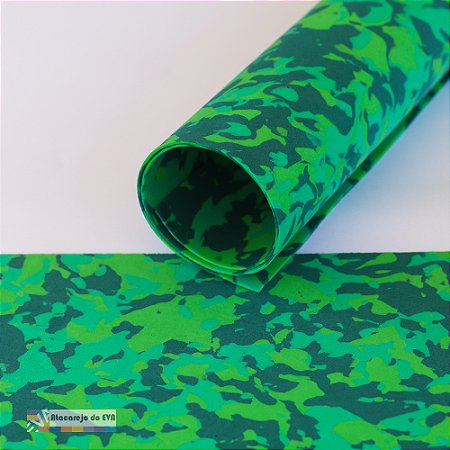 Folha EVA Misto (Dupla face) 40x50cm Verde