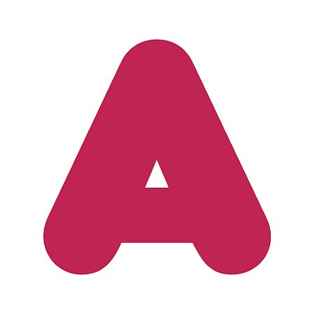 Pacote 10 unidades LETRA "A" (120mm Altura) Cores Sortidas