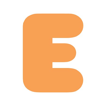 Pacote 10 unidades LETRA "E" (120mm Altura) Cores Sortidas