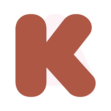 Pacote 10 unidades LETRA "K" (120mm Altura) Cores Sortidas