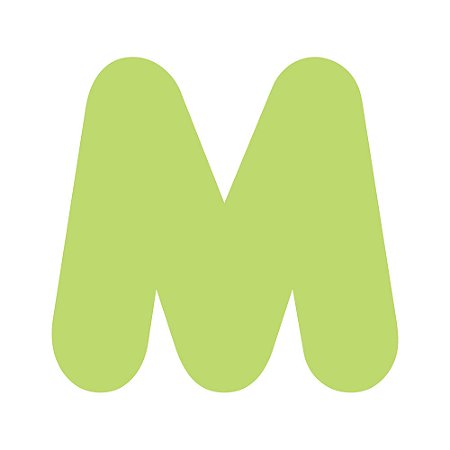 Letra unitária - LETRA "M" (120mm Altura) Cores Sortidas