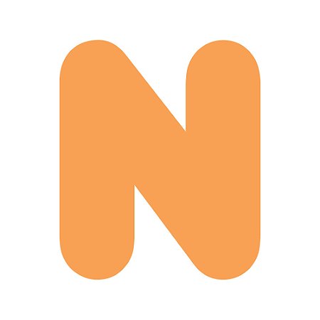 Pacote 10 unidades LETRA "N" (120mm Altura) Cores Sortidas