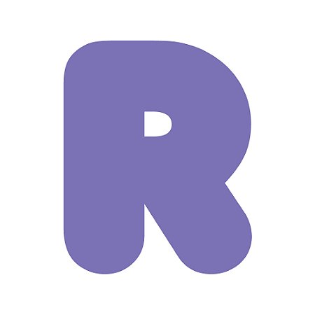 Letra unitária - LETRA "R" (120mm Altura) Cores Sortidas