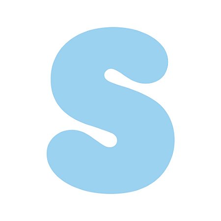 Letra unitária - LETRA "S" (120mm Altura) Cores Sortidas