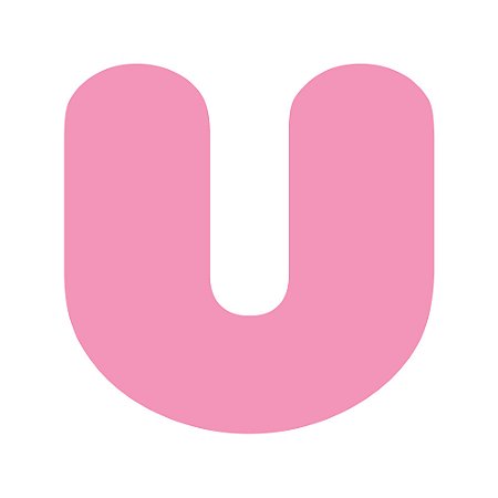 Pacote 10 unidades LETRA "U" (120mm Altura) Cores Sortidas