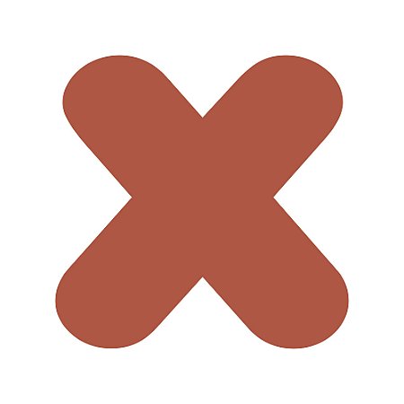 Letra unitária - LETRA "X" (120mm Altura) Cores Sortidas