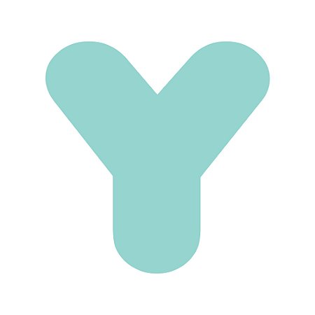 Letra unitária - LETRA "Y" (120mm Altura) Cores Sortidas