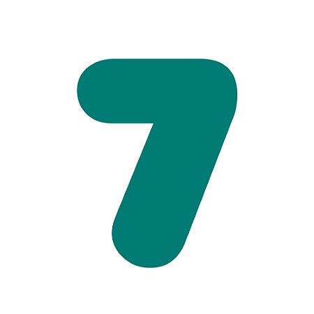 Número unitário - NÚMERO "7" (120mm Altura) Cores Sortidas